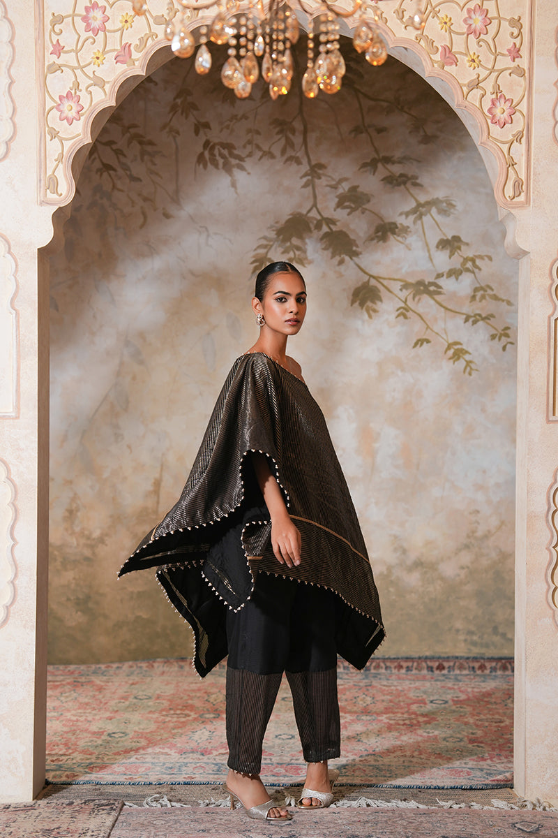 Kohl Tissue Silk Kaftan Set