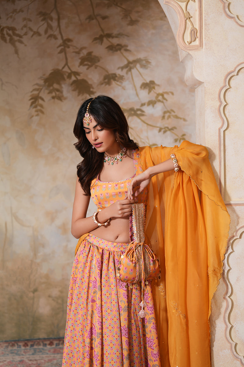 Kesariya Heer Lehenga Set