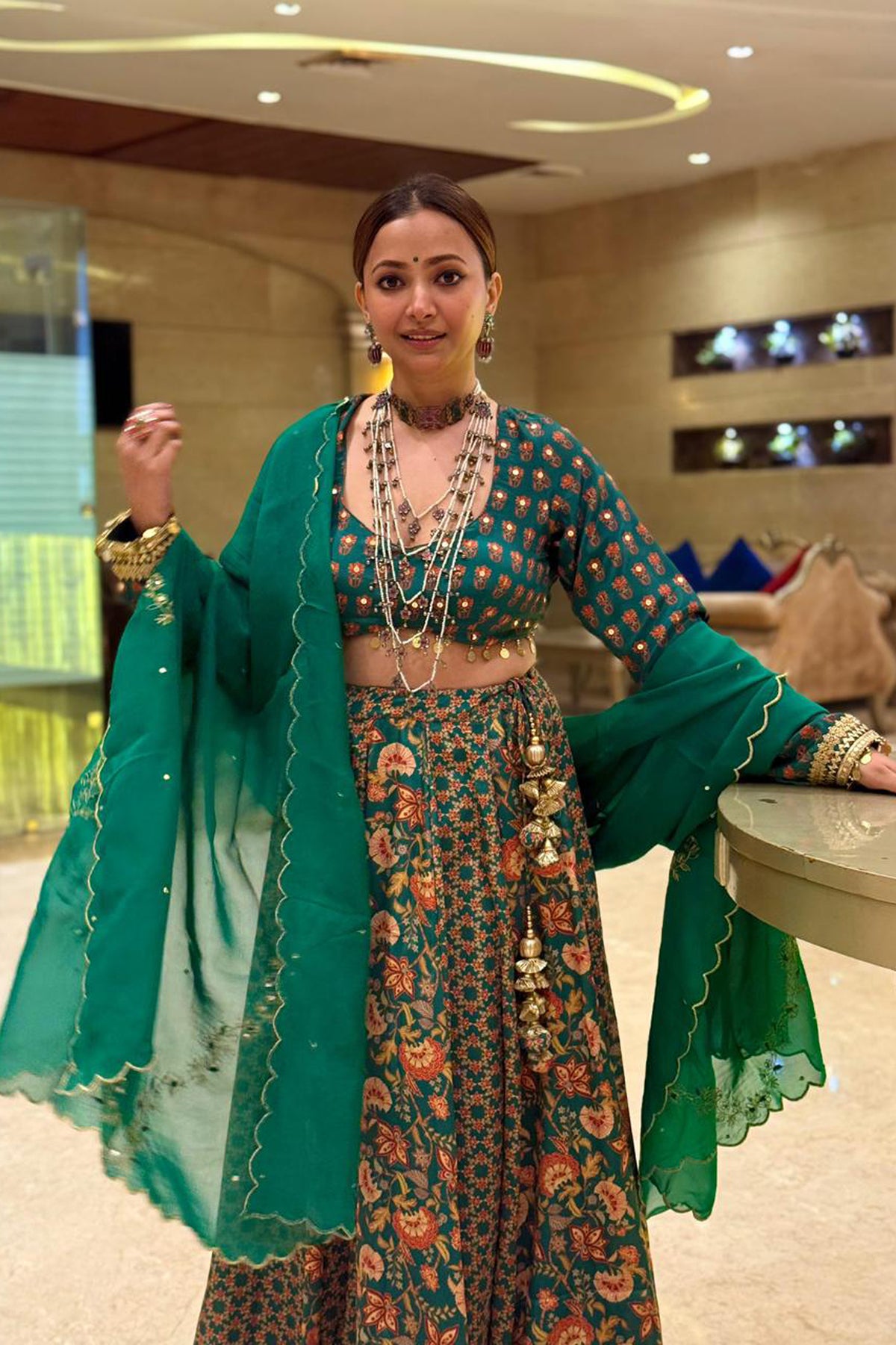 Shweta Basu Prasad in Mayuri Heer Lehenga Set