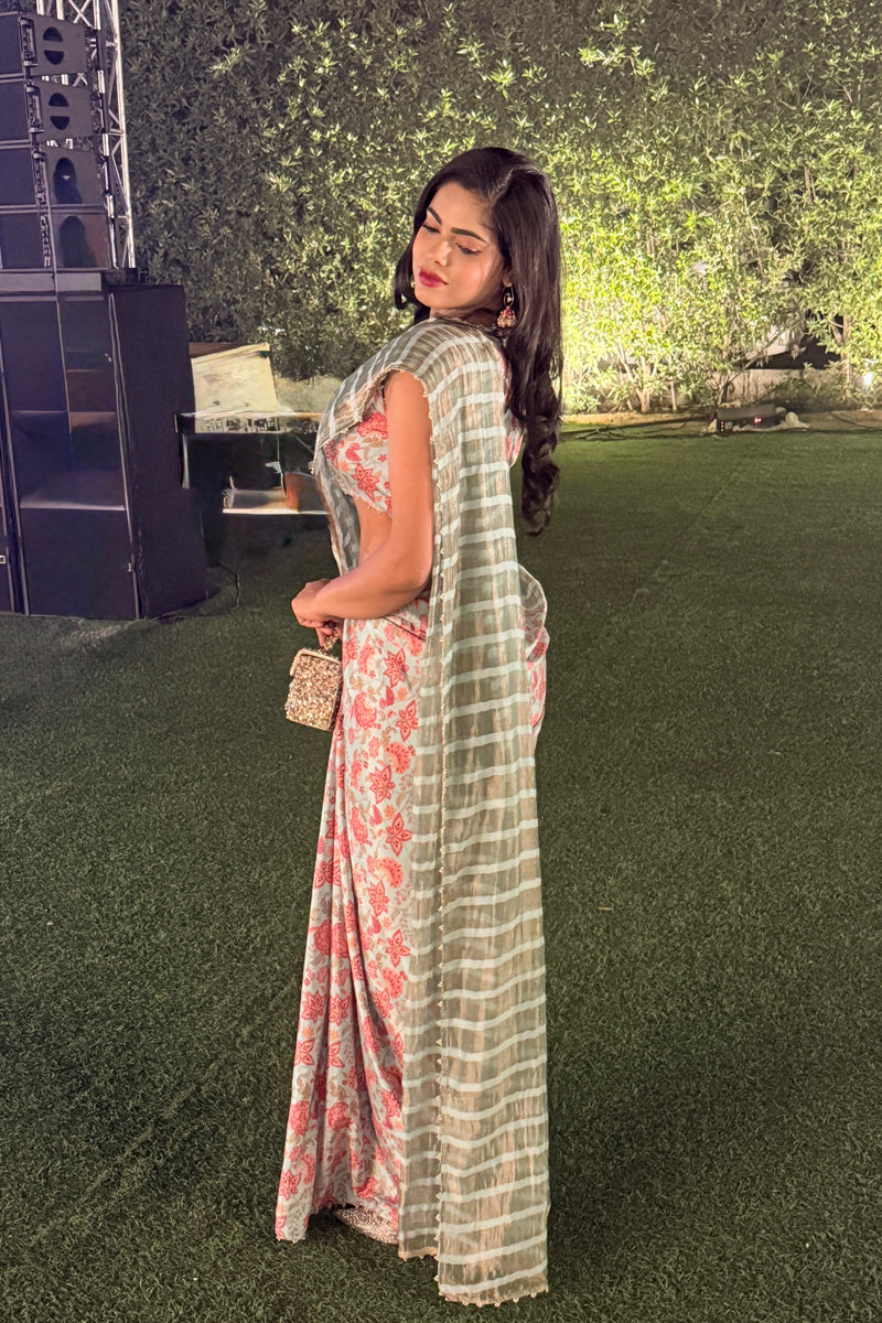 Maanvi Sharma in Seher Pearl Tissue Silk Saree