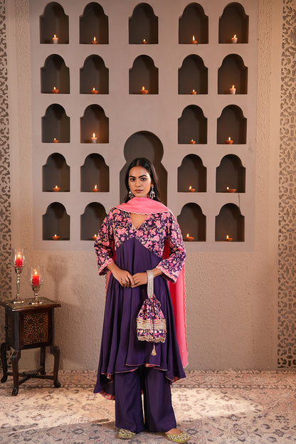 Banafshi Chintz Anarkali Set