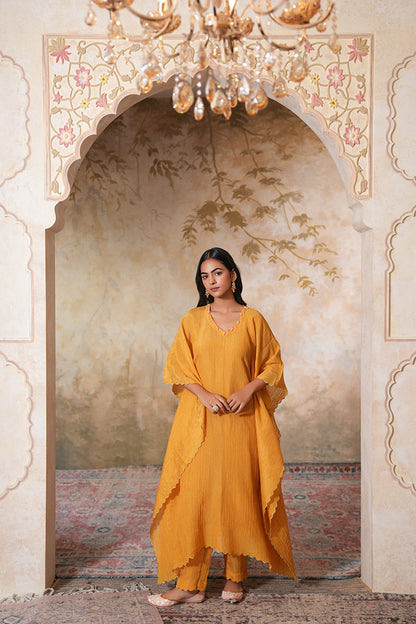 Sunehra Tissue Silk Kaftan Set