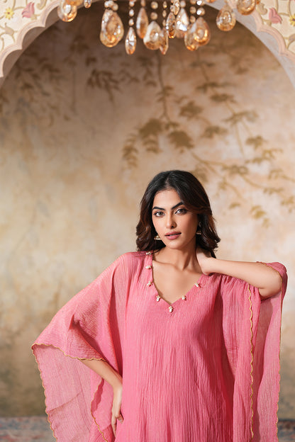 Sharbati Tissue Silk Kaftan Set