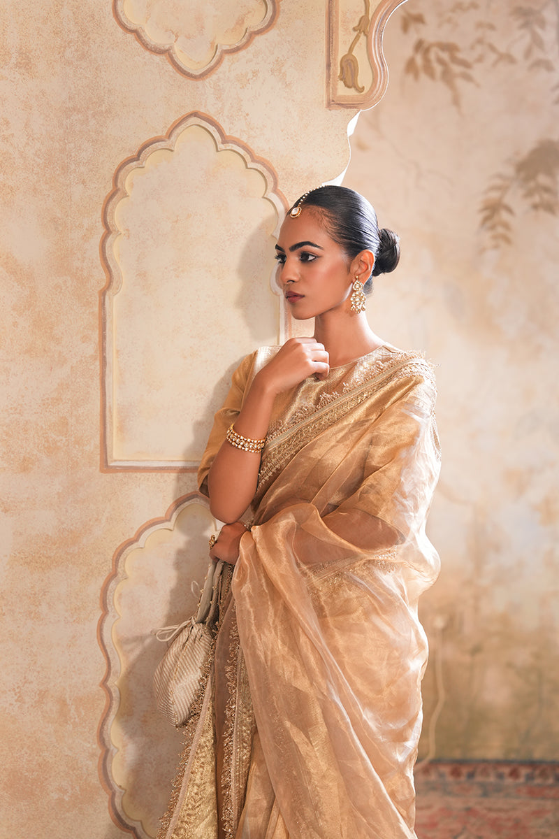 Shahi Gold Tissue Silk Saree