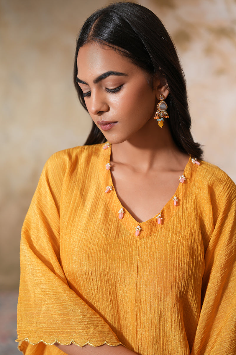 Sunehra Tissue Silk Kaftan Set