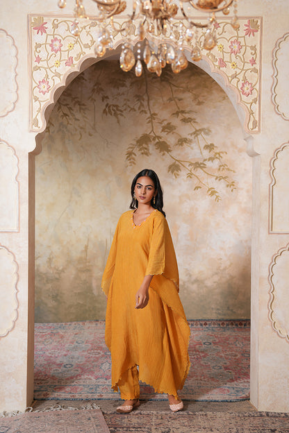 Sunehra Tissue Silk Kaftan Set