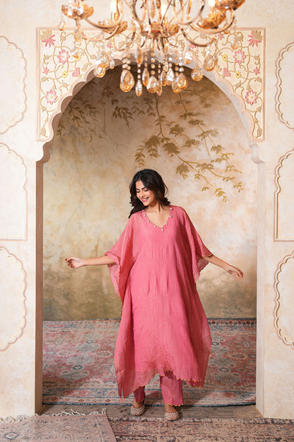 Sharbati Tissue Silk Kaftan Set
