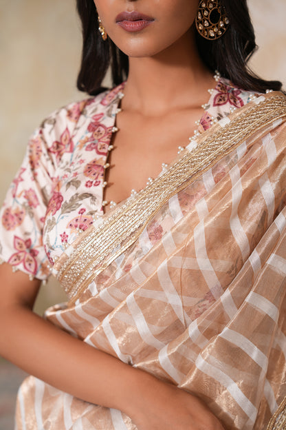 Shweta Tripathi in Zarina Pearl Tissue Silk Saree