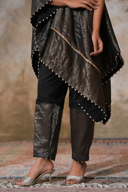 Kohl Tissue Silk Kaftan Set