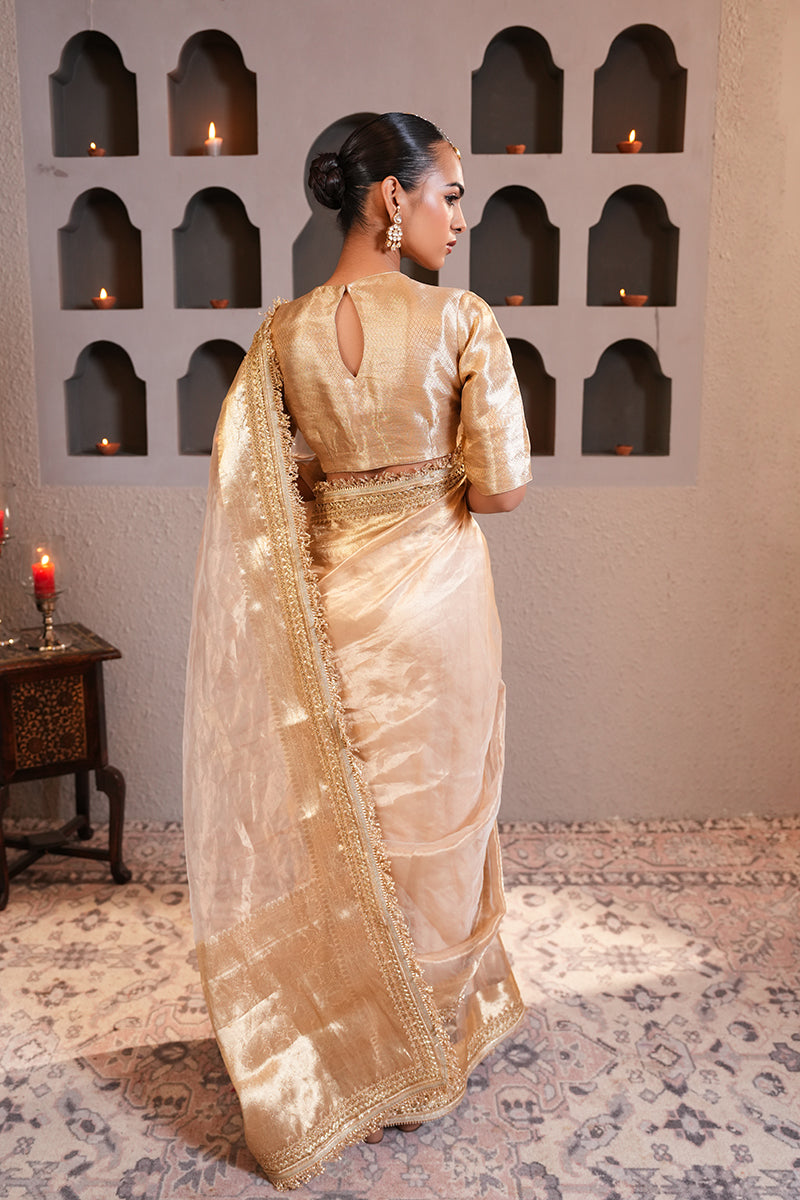 Shahi Gold Tissue Silk Saree