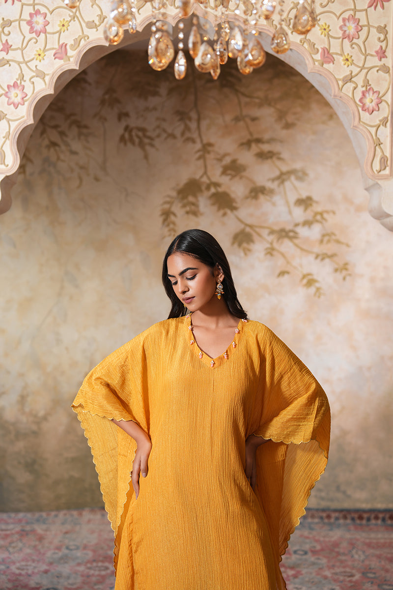 Sunehra Tissue Silk Kaftan Set