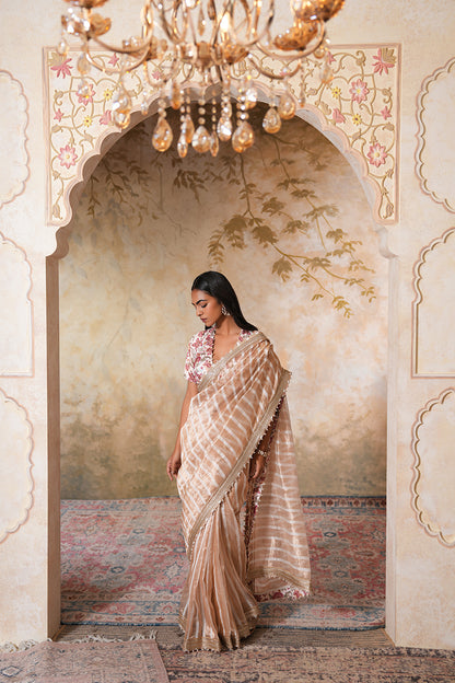 Shweta Tripathi in Zarina Pearl Tissue Silk Saree