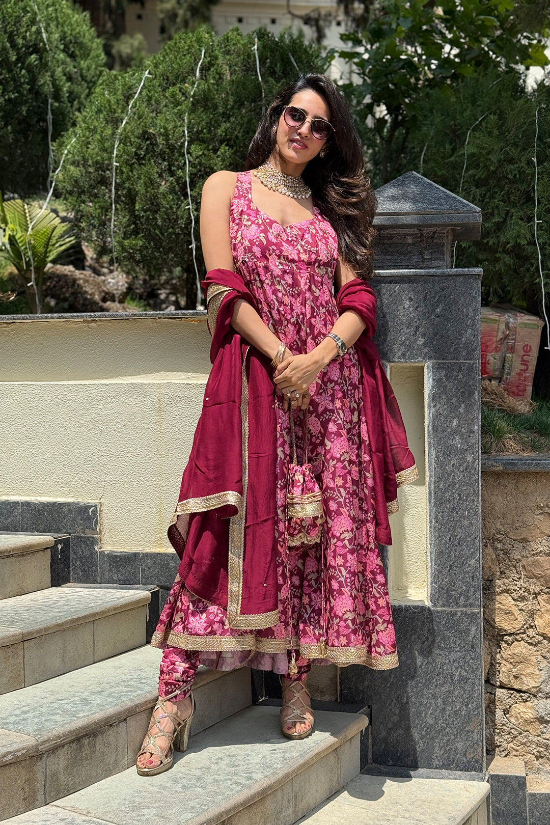 Gursimran Kaur in Petunia Gul Anarkali Set