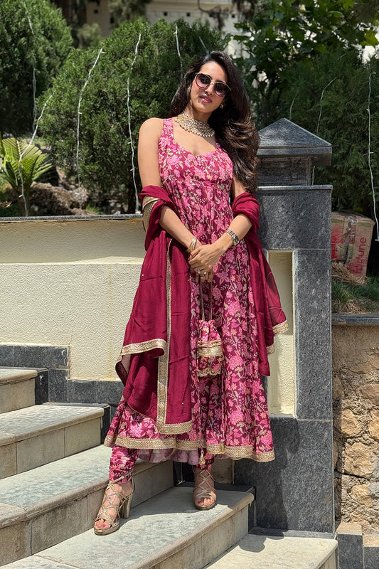 Gursimran Kaur in Petunia Gul Anarkali Set