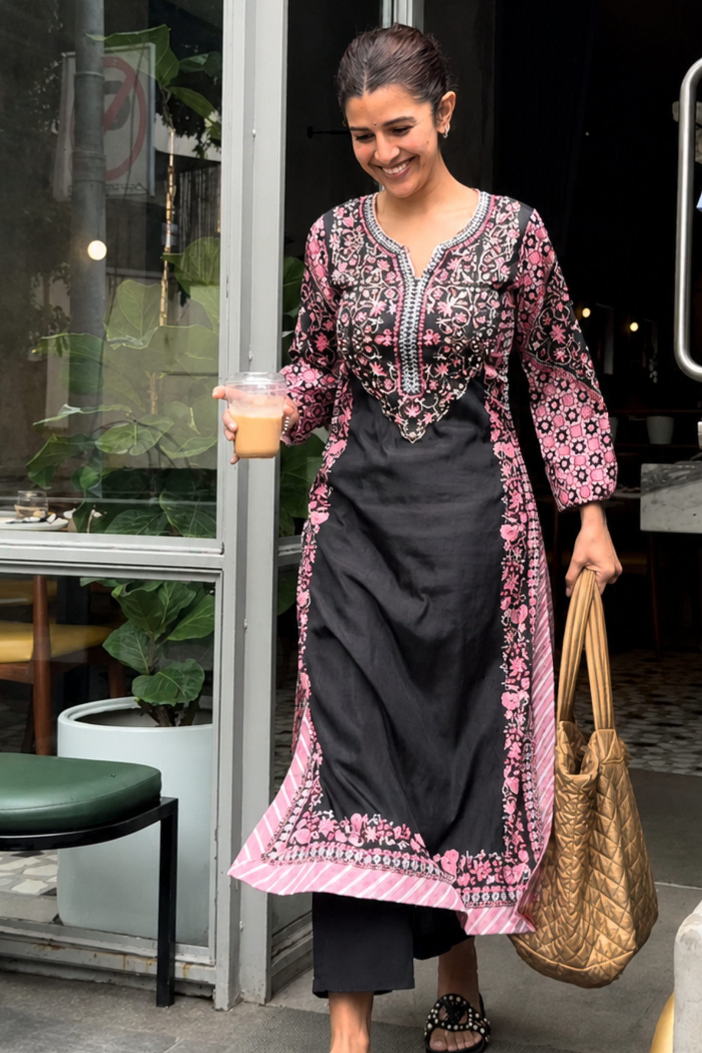 Nimrat Kaur in Khwaab Gulabi Kurta Set