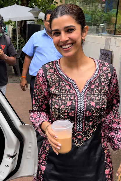 Nimrat Kaur in Khwaab Gulabi Kurta Set