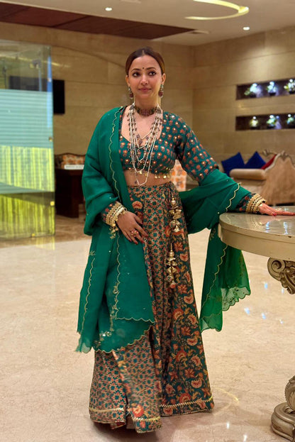 Shweta Basu Prasad in Mayuri Heer Lehenga Set