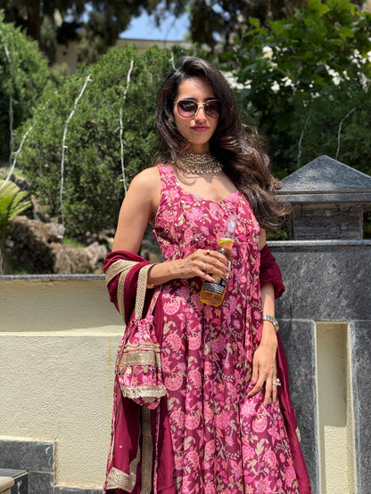 Gursimran Kaur in Petunia Gul Anarkali Set