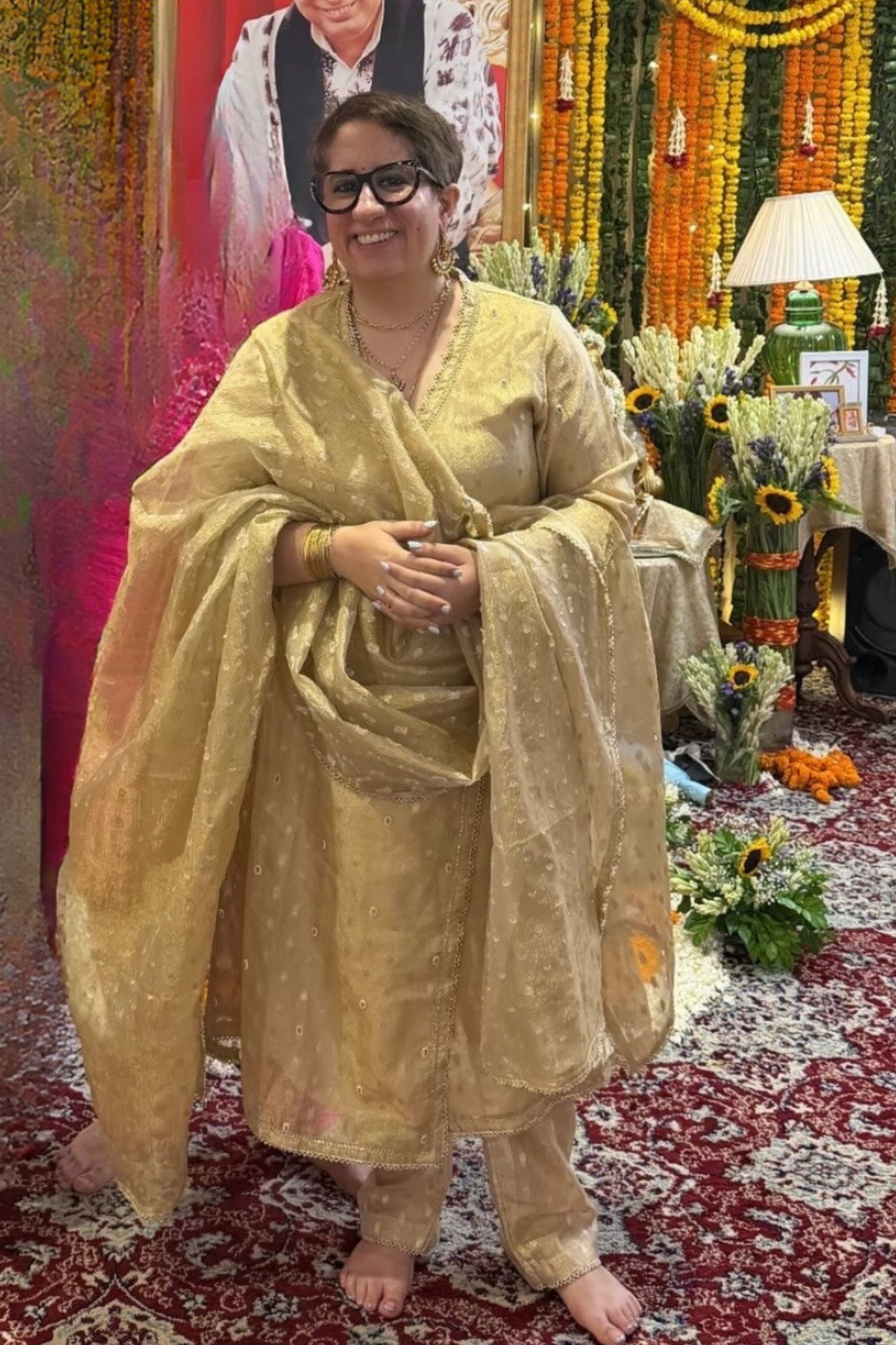 Guneet Monga Kapoor in Sunehri Set