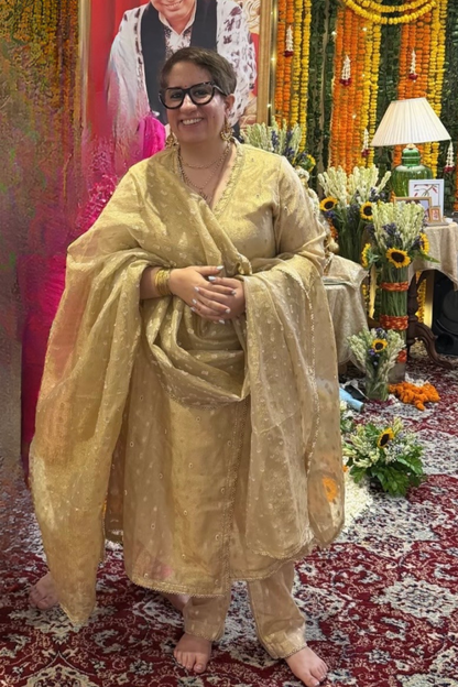 Guneet Monga Kapoor in Sunehri Set