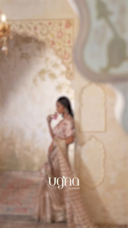 Shweta Tripathi in Zarina Pearl Tissue Silk Saree