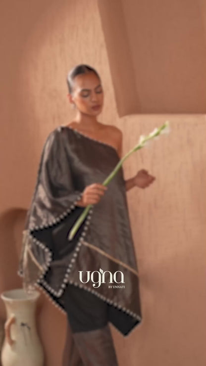 Kohl Tissue Silk Kaftan Set